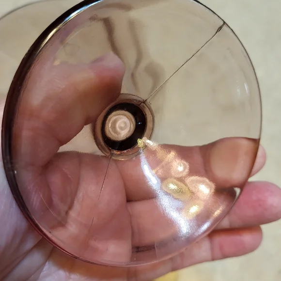 Faceted glass covered candy dish in striking plum color - Picture 8 of 11